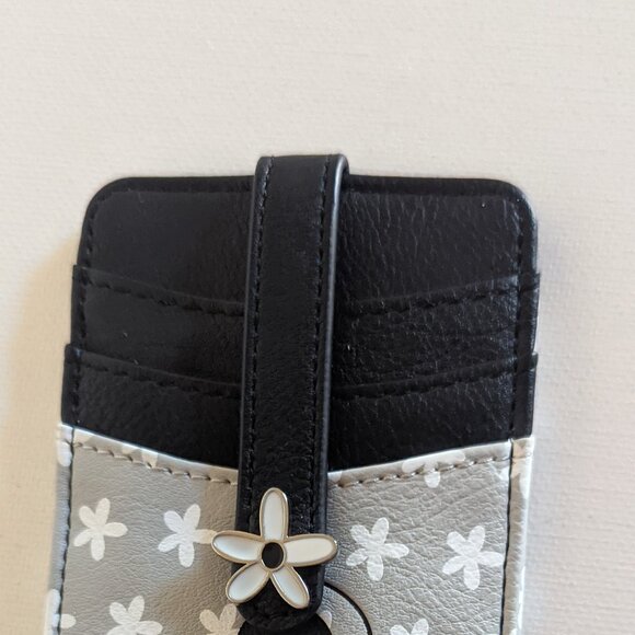 NWOT Retro Minnie Mouse Disney RFID Card Holder Wallet Vintage B/W Floral NEW - Picture 5 of 8